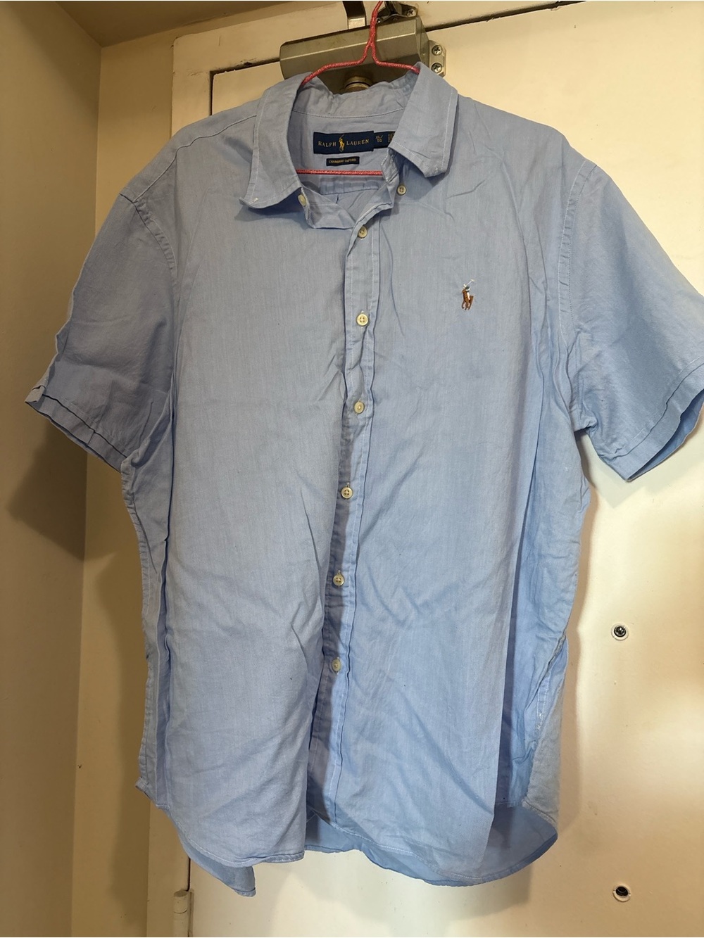 Ralph Lauren Light Blue Short-Sleeve Button-Down Shirt